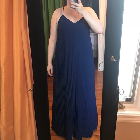 Victoria's Secret Dresses & Skirts - Blue pleated maxi dress